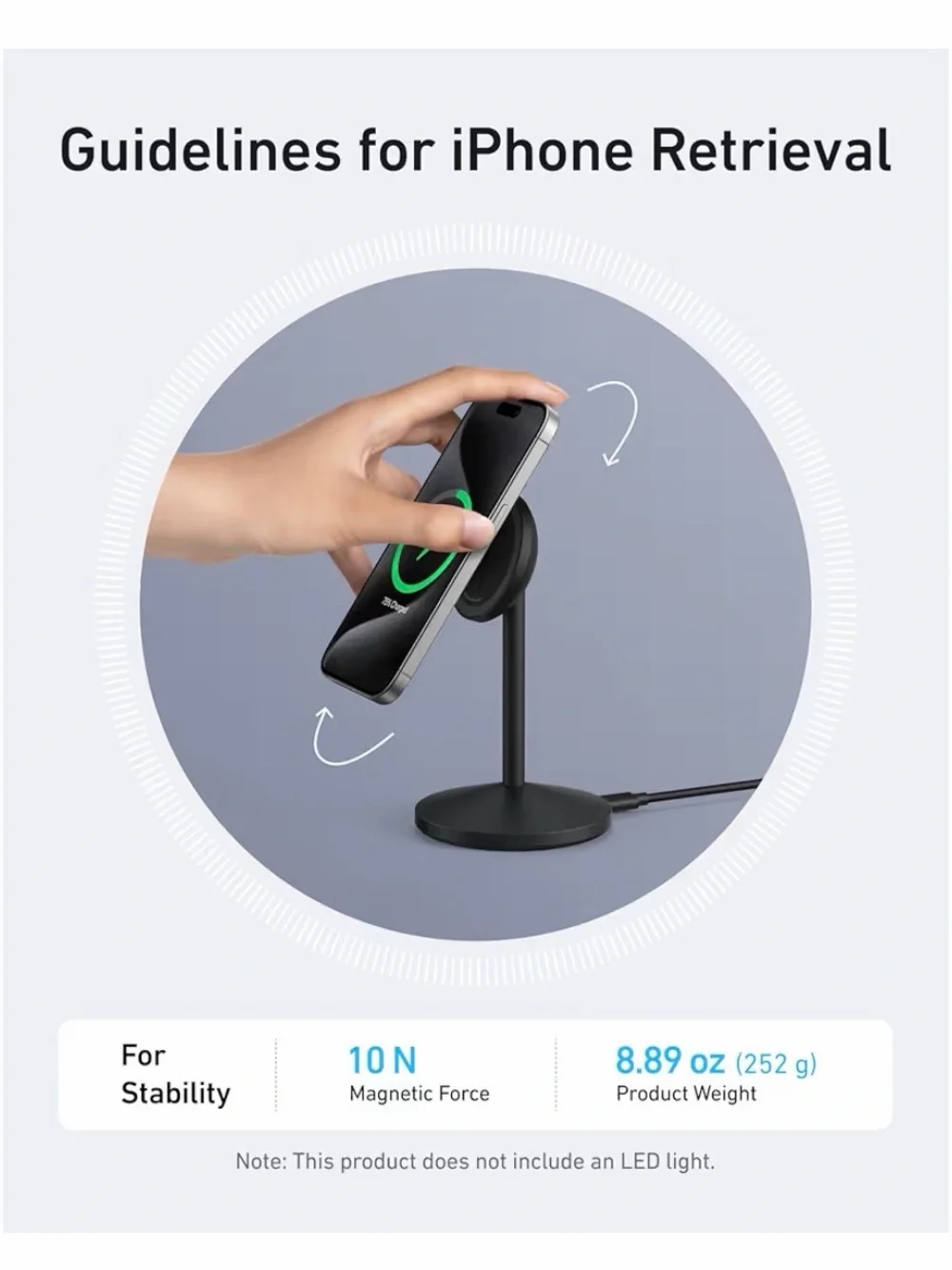 NIB - Anker Ultra-Fast Qi2 Charging Stand - Black